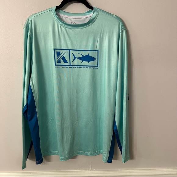 Koofin Gear High Performance Offshore Apparel Long Sleeve Fishing Shirt Sz L GUC - Picture 2 of 7